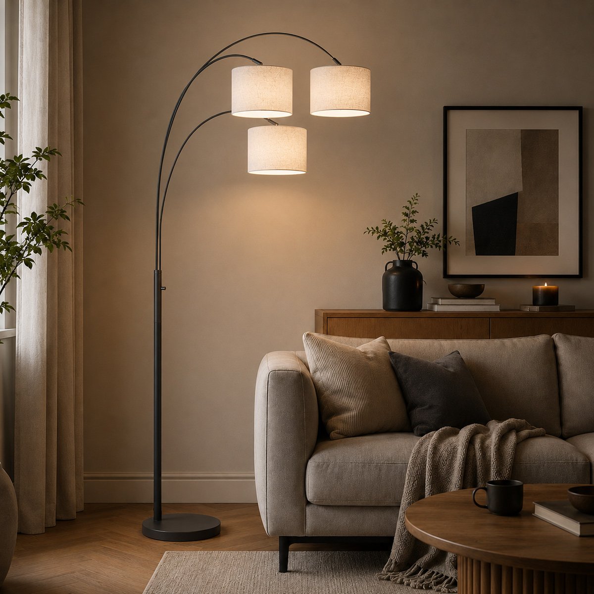 Lampadaire Sparkled Light noir