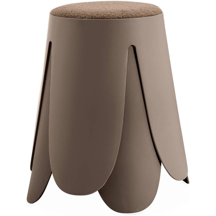 Alice'S Home - Set De 2 Tabourets Empilables Marrons. Bouclette Texturée. Niki. Ø30 / 44 X H46Cm | Designix - Amazon    - https://designix.fr/