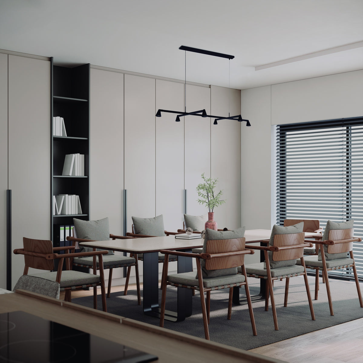Suspension LED Africa noire, L 110 cm