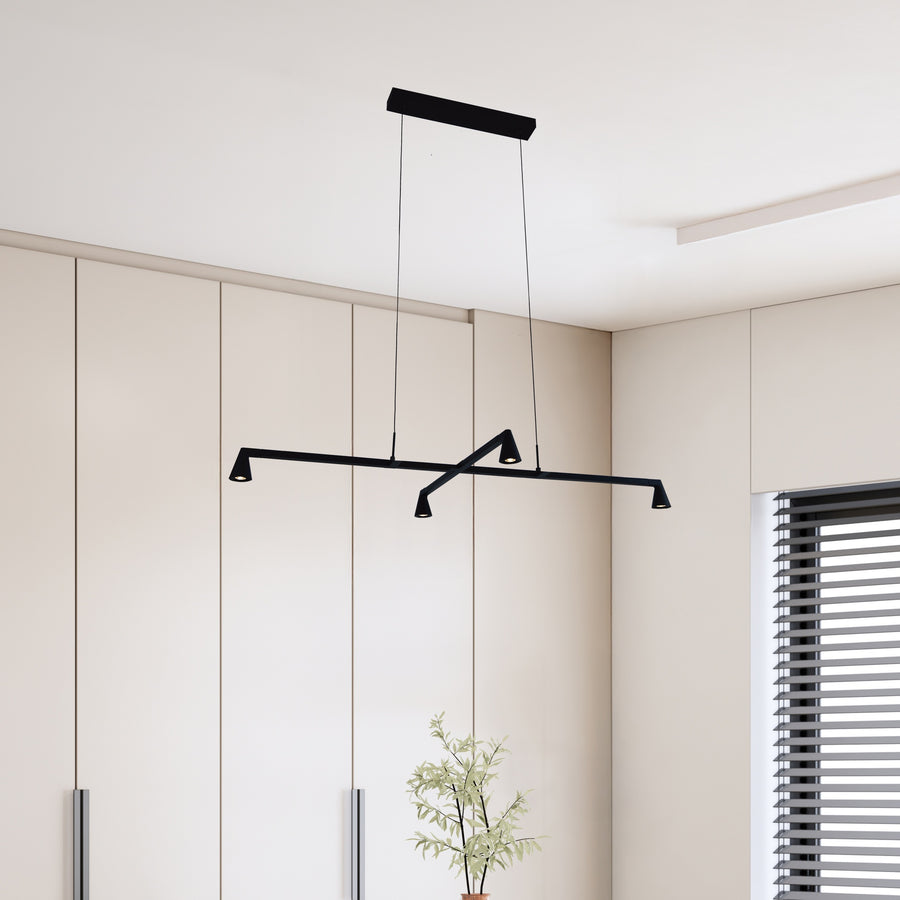 Suspension LED Africa noire, L 80 cm