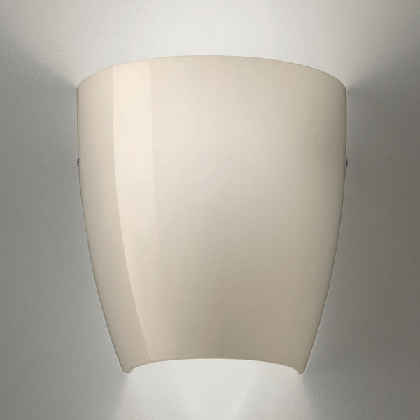 Applique murale Dafne en verre, gris et transparent, hauteur 24 cm