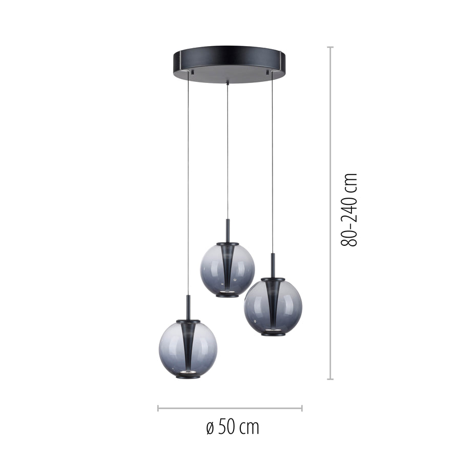 Suspension Pure E-Infinity grise, L 50 cm