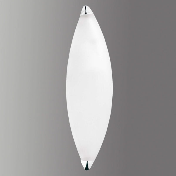 Applique murale Drop en verre, blanc et laiton, hauteur 7,5 cm