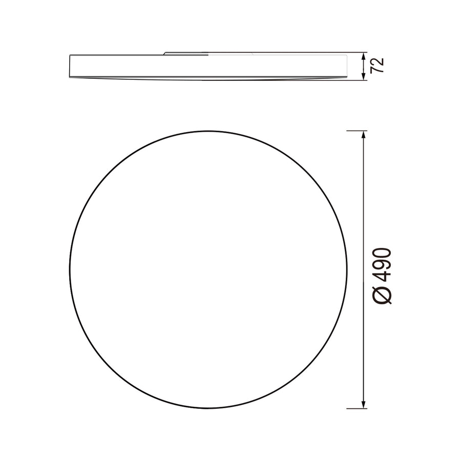 Plafonnier LED Turin CCT II blanc, Ø 48 cm