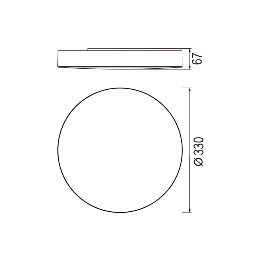 Plafonnier LED Turin CCT II blanc, Ø 33 cm