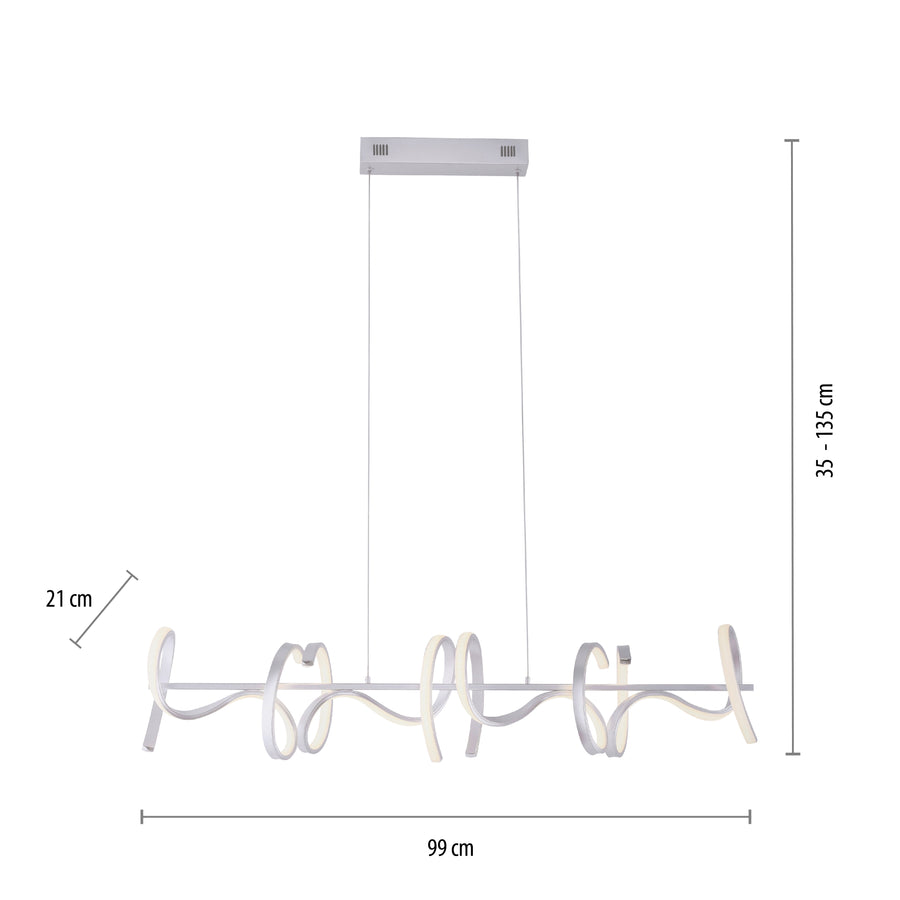 Suspension Curls argentée