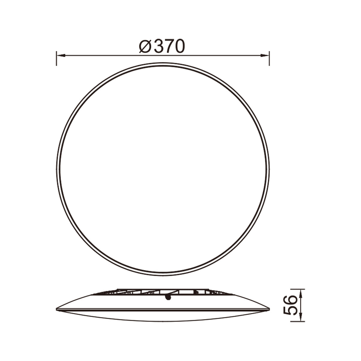 Plafonnier LED Slim CCT II blanc, Ø 49 cm