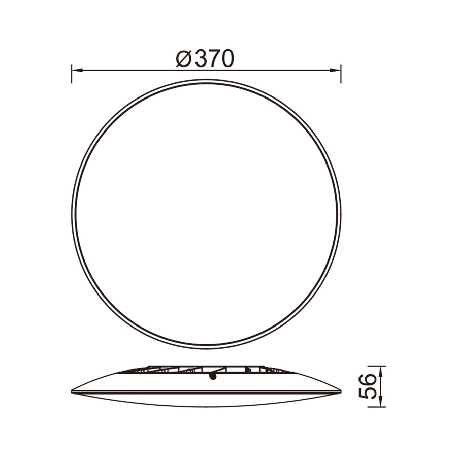 Plafonnier LED Slim CCT II blanc, Ø 49 cm