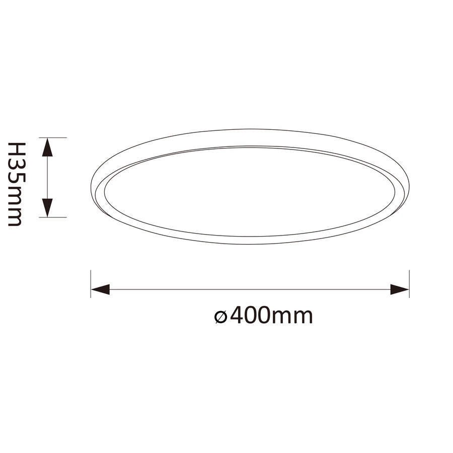 Plafonnier LED Doble blanc, Ø 40 cm
