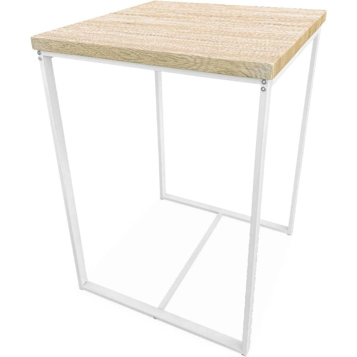 Alice'S Home - Set Table Haute Carré - Loft - Avec 2 Tabourets De Bar. Acier Et Décor Bois. Encastrable. Design | Designix - Amazon    - https://designix.fr/