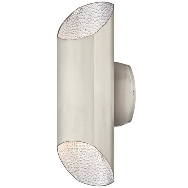 Applique d'extérieur LED Carson en métal, nickel, hauteur 36 cm, IP44
