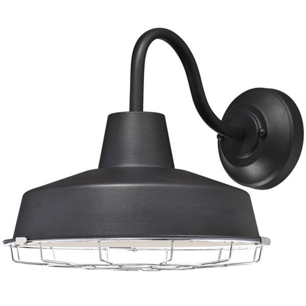 Applique d'extérieur LED Academy en métal, noir et chrome, Ø 31 cm, IP44