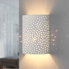 Applique murale en plâtre, blanc, hauteur 23 cm