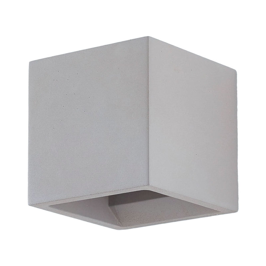Applique murale Jayden en plâtre, gris, hauteur 11,5 cm