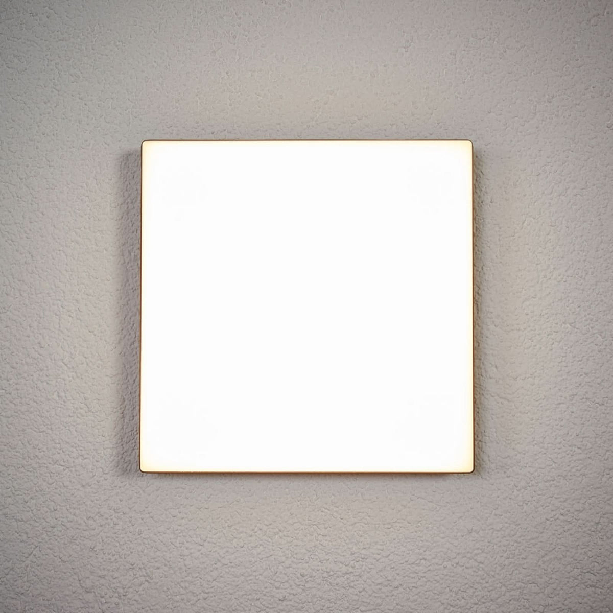 Plafonnier d'extérieur LED Henni en aluminium, gris foncé et blanc, hauteur 4,8 cm, IP65, 3000 K, 15 W