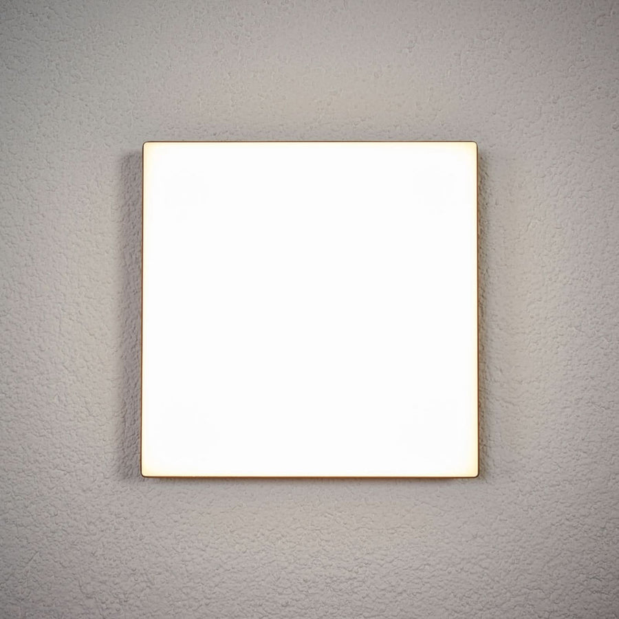 Plafonnier d'extérieur LED Henni en aluminium, gris foncé et blanc, hauteur 4,8 cm, IP65, 3000 K, 15 W