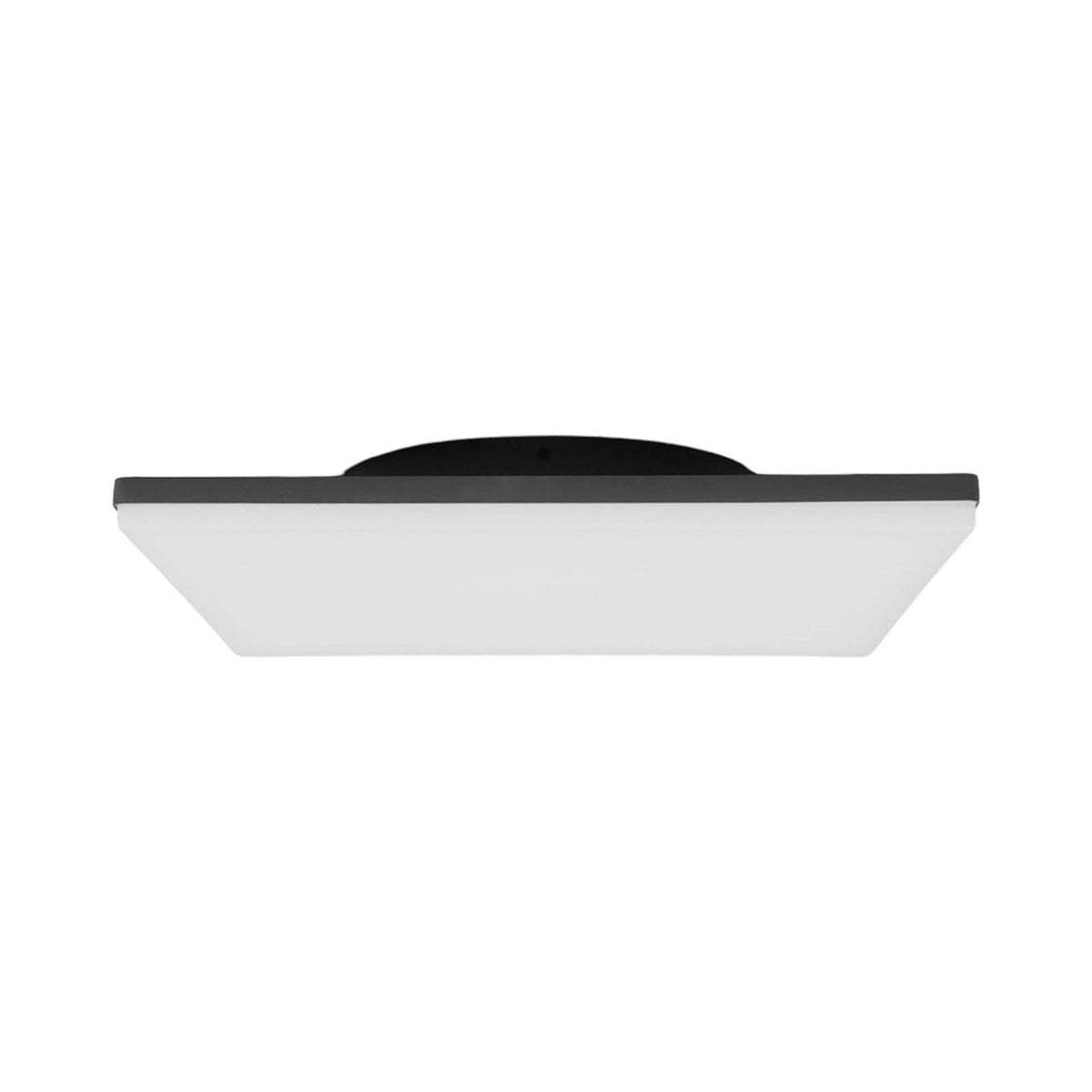 Plafonnier d'extérieur LED Henni en aluminium, gris foncé et blanc, hauteur 4,8 cm, IP65, 3000 K, 15 W