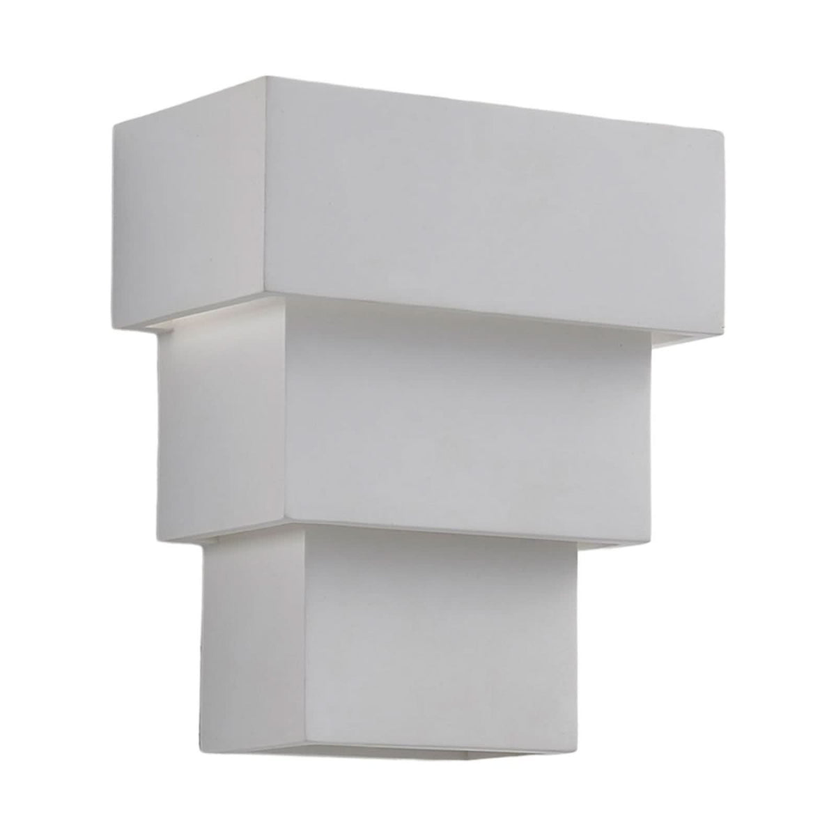 Applique murale Antonella en plâtre, blanc, hauteur 21 cm