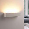 Applique murale Santino en plâtre, blanc, 2 lumières, hauteur 7,5 cm