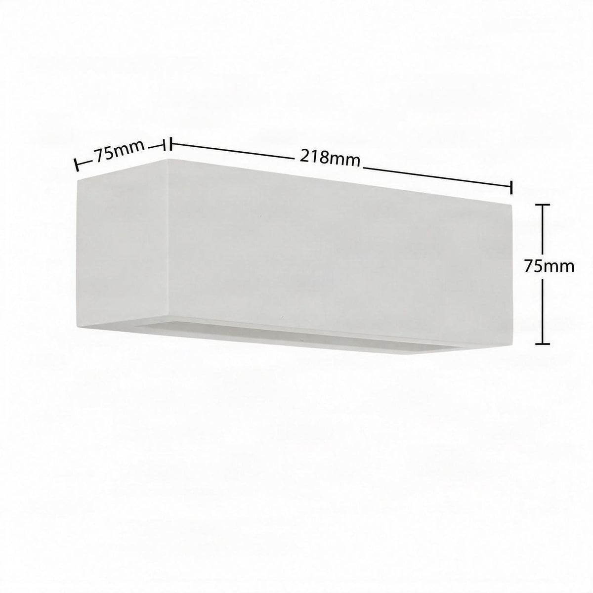 Applique murale Tjada en plâtre, blanc, hauteur 7,5 cm