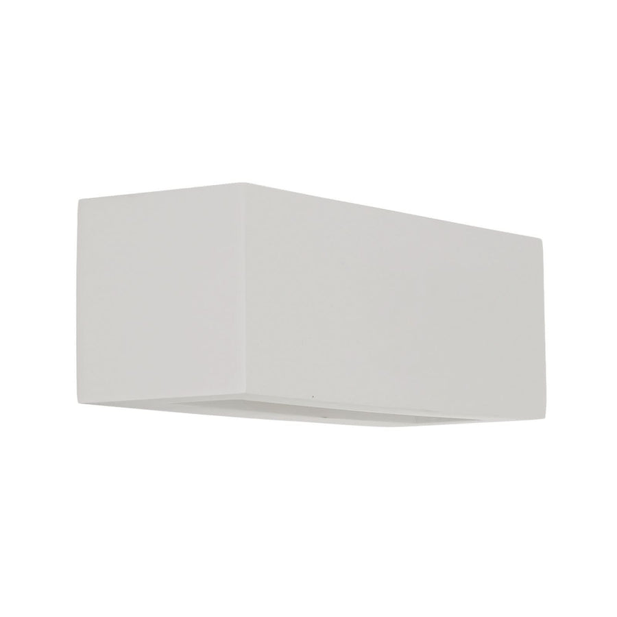 Applique murale Tjada en plâtre, blanc, hauteur 7,5 cm