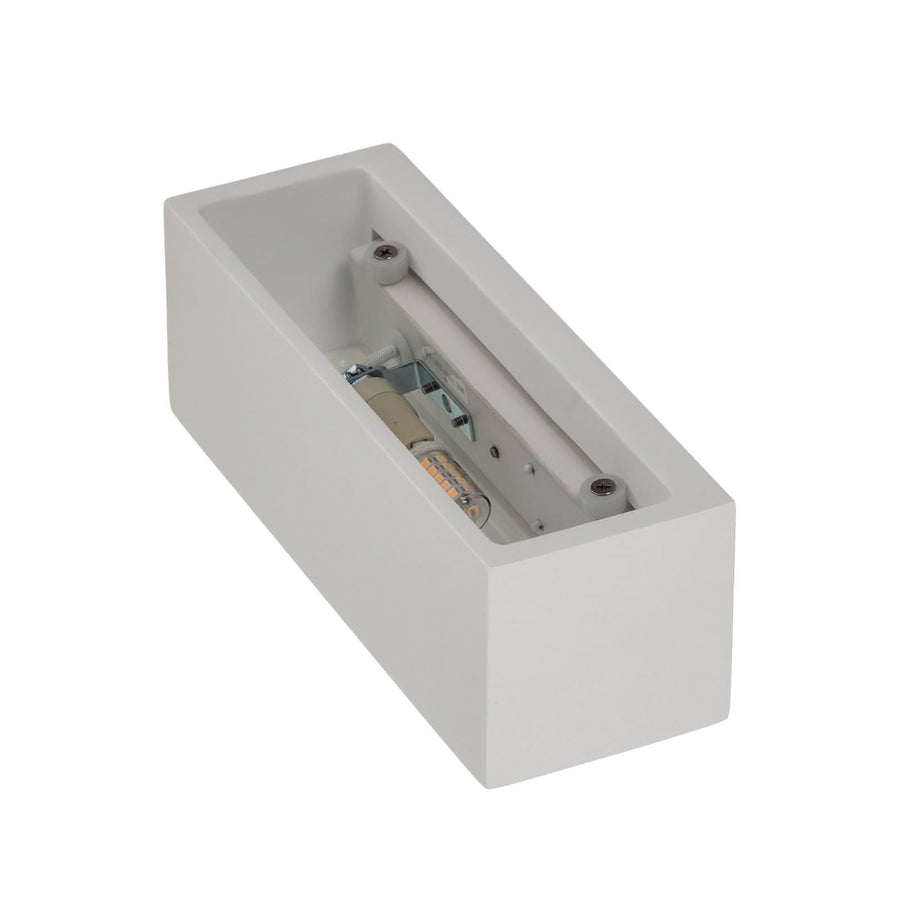 Applique murale Tjada en plâtre, blanc, hauteur 7,5 cm