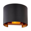 Applique murale Zuzana en aluminium, noir et doré, hauteur 9,7 cm, 8 W, largeur 13 cm