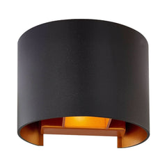 Applique murale Zuzana en aluminium, noir et doré, hauteur 9,7 cm, 8 W, largeur 13 cm