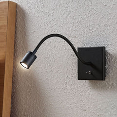 Applique murale LED Appli Mayar en métal, noir, hauteur 11 cm