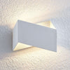 Applique murale Assona en aluminium, argenté et blanc, hauteur 16,5 cm