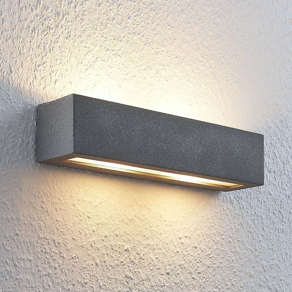 Applique murale Nellie en béton, gris, 2 lumières, hauteur 7,5 cm