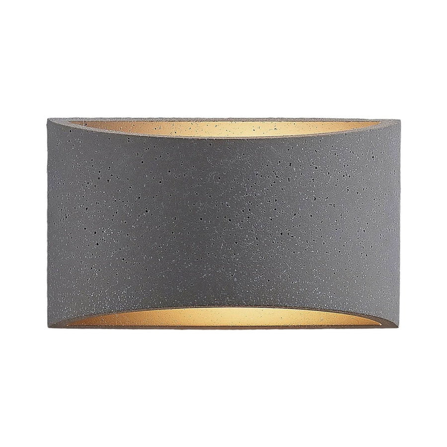 Applique murale Edvin en béton, gris, hauteur 12 cm