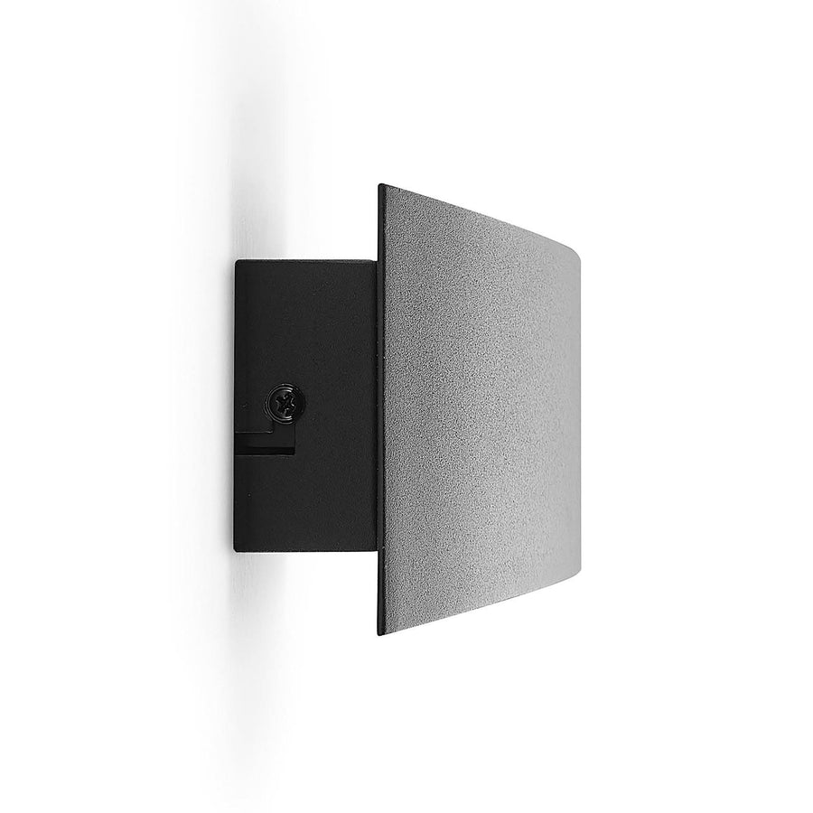 Applique murale LED Jelle en aluminium, noir et doré, hauteur 9 cm