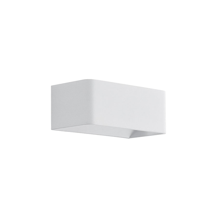 Applique murale LED Karam en aluminium, blanc, hauteur 8 cm, 3000 K, 5,5 W