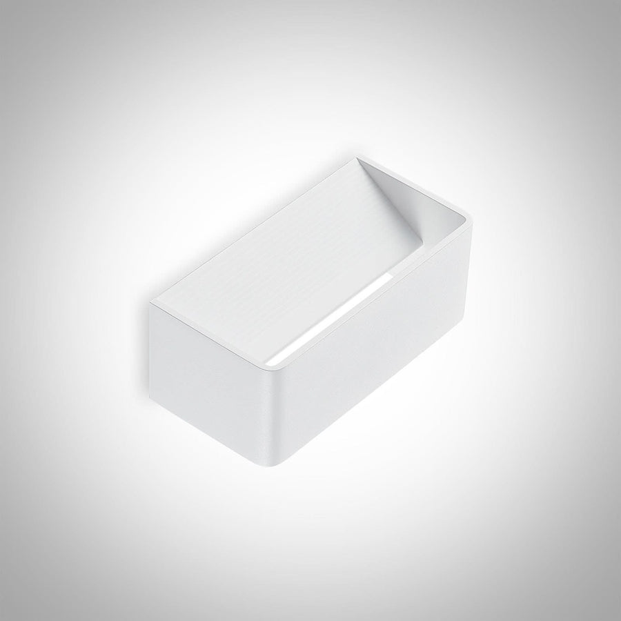 Applique murale LED Karam en aluminium, blanc, hauteur 8 cm, 3000 K, 5,5 W