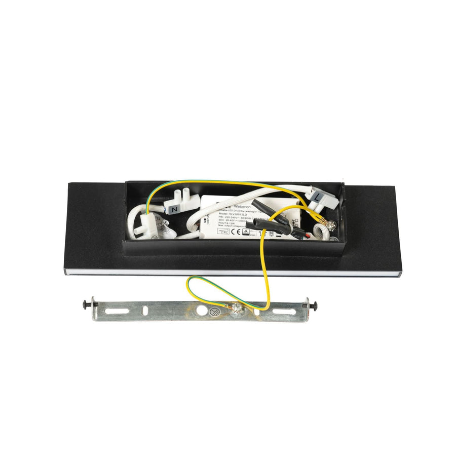 Applique murale LED Ignazia en acier, noir, hauteur 8 cm, 3000 K, 12 W