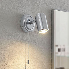 Applique murale Remilan en verre, chromé, hauteur 10,6 cm, IP44