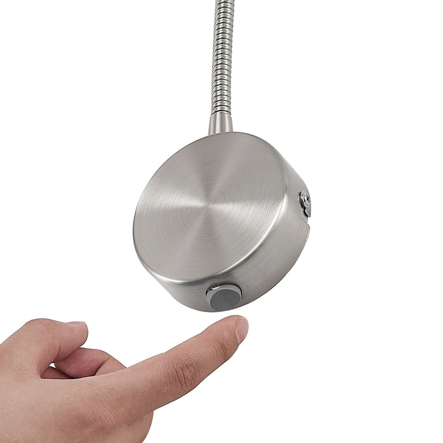 Applique murale Lioma en verre, nickel satiné, hauteur 28 cm