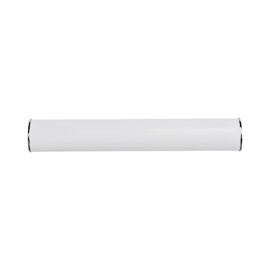 Applique murale LED Elanur en métal, blanc satiné et chromé, hauteur 9,4 cm, IP44
