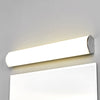 Applique murale LED Elanur en métal, blanc satiné et chromé, hauteur 9,4 cm, IP44