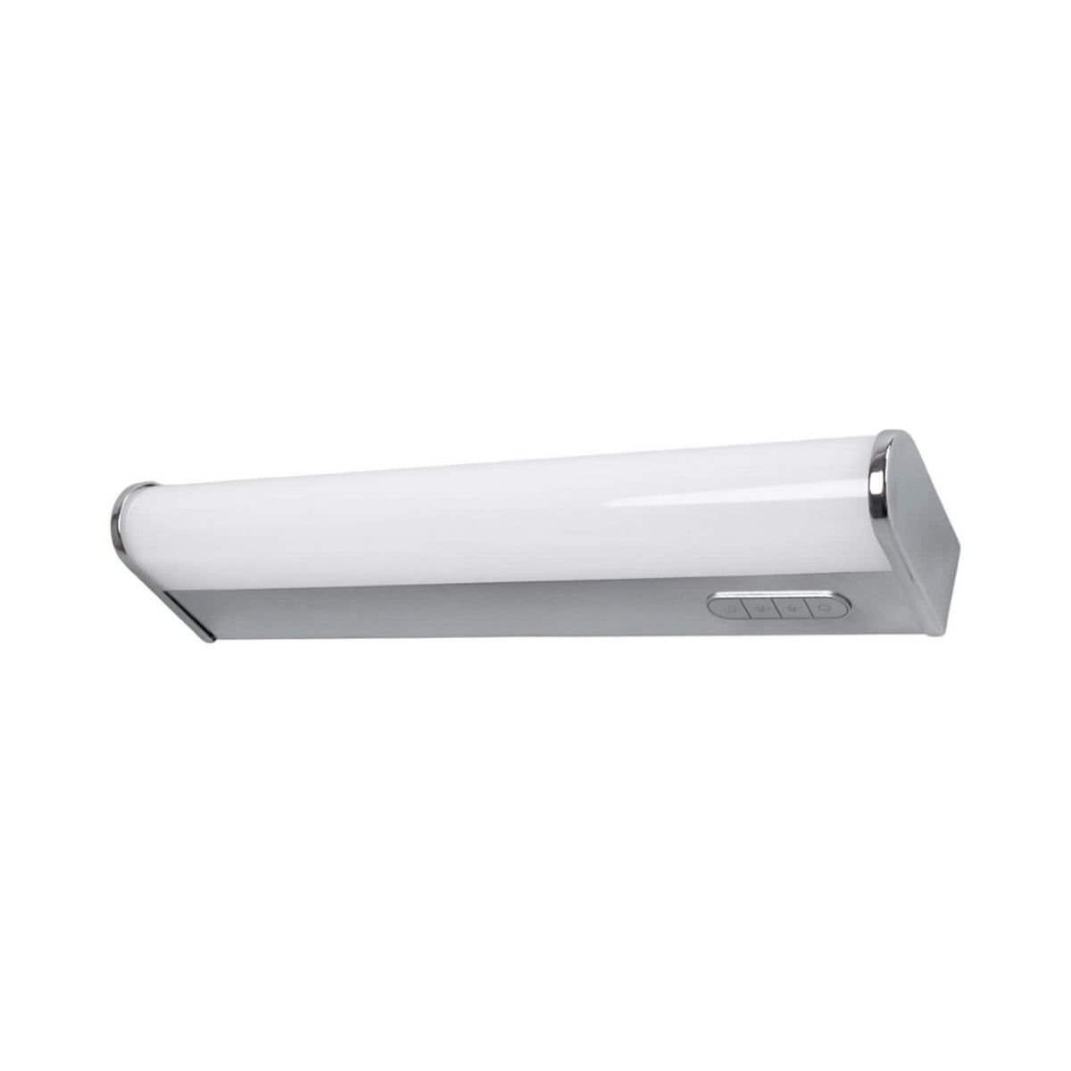 Applique murale LED Jesko Bad 3 en métal, blanc et chromé, hauteur 4 cm, IP44