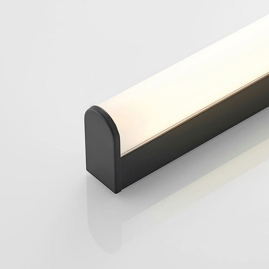 Applique murale LED Ulisan en aluminium, noir mat et blanc, hauteur 4 cm, IP44, 3000 K, 7,3 W