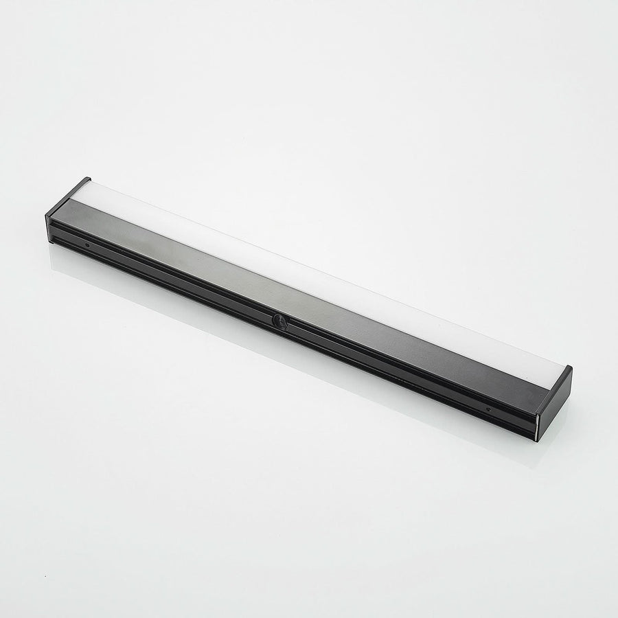 Applique murale LED Ulisan en aluminium, noir mat et blanc, hauteur 4 cm, IP44, 3000 K, 7,2 W