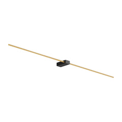 Applique murale LED Finlin 2.0 en aluminium, noir et doré, hauteur 104,9 cm