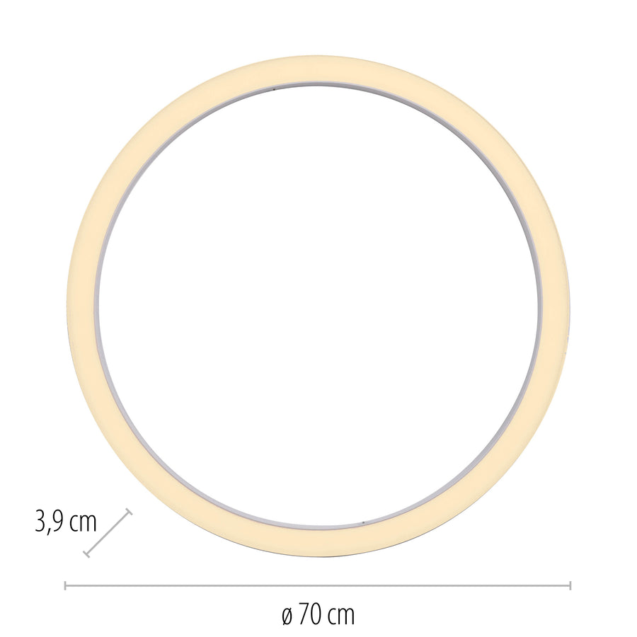 Plafonnier Pure Lines Round blanc, L 70 cm