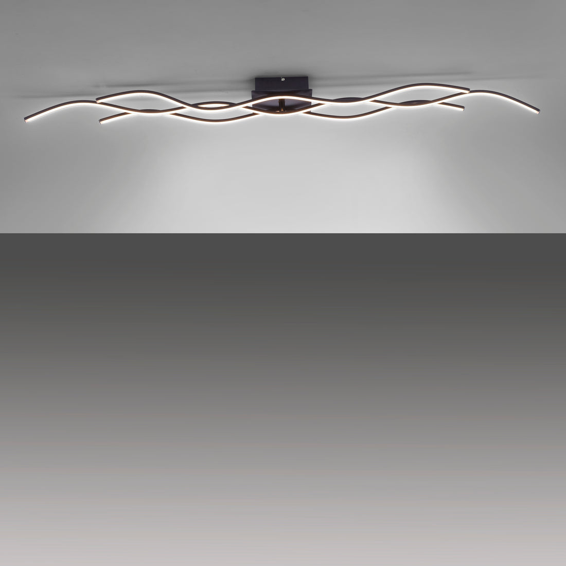Plafonnier LED | Wave Noir L 139,5 cm
