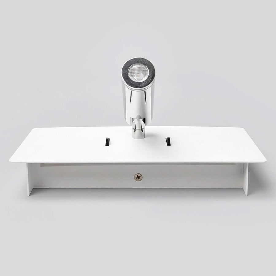 Applique murale LED Elske en métal, blanc et chromé, 2 lumières, hauteur 12 cm