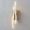 Applique murale LED en aluminium, nickel mat et albâtre, hauteur 45 cm