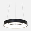 Lustre anneau LED noir dimmable, Ø48 cm salon | Ringlede