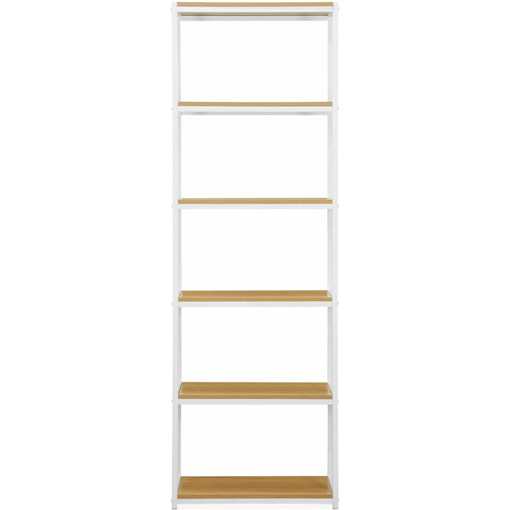 Alice'S Home - Étagère En Métal Blanc Et Décor Bois - Loft - Bibliothèque 6 Niveaux. 60X30X180Cm | Designix - Amazon    - https://designix.fr/